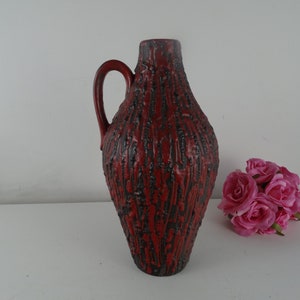 Lebber vintage® - Ceramano &#39;Rubin&#39; XXL Fat Lava vase - 32 cm high.