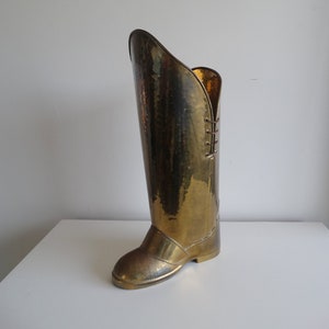 Lebber vintage® - Brass boot umbrella stand, Mecap Belgium.