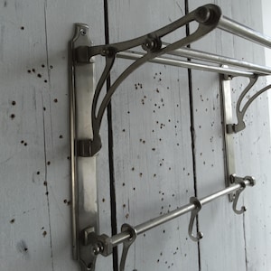 Lebber vintage® - Beautiful wagon coat rack made of nickel-plated metal, French train coat rack, art deco style practical and beautiful coat rack
