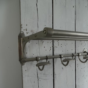 Lebber vintage® - Beautiful bronze-colored wagon coat rack, French train coat rack, art deco style practical and beautiful coat rack