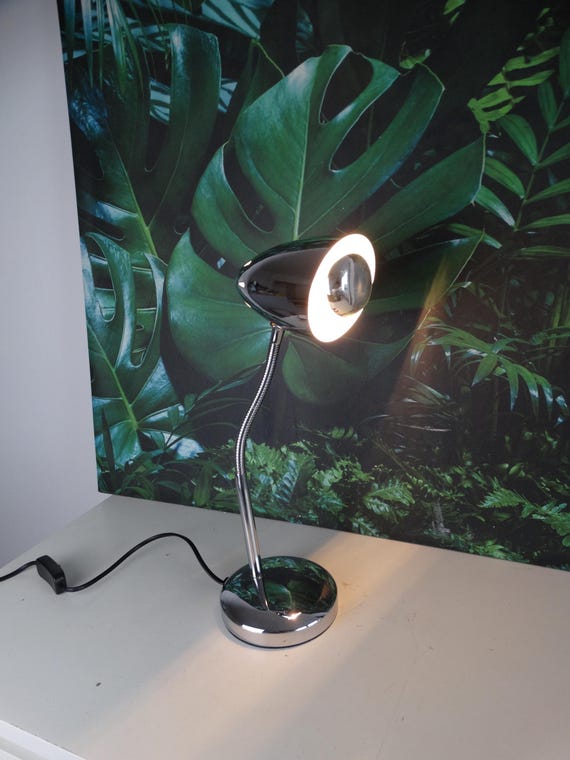 Lebber vintage® - Space age table lamp, chrome with goose neck.