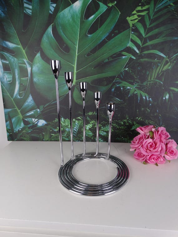 Lebber vintage® - Mid-century candle holder set, 1950's candlesticks.