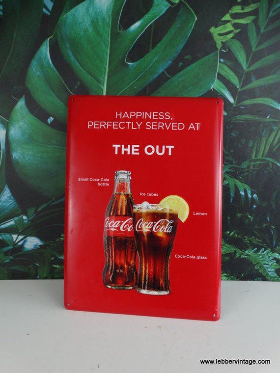 Lebber vintage® - Coca Cola advertising sign with relief.