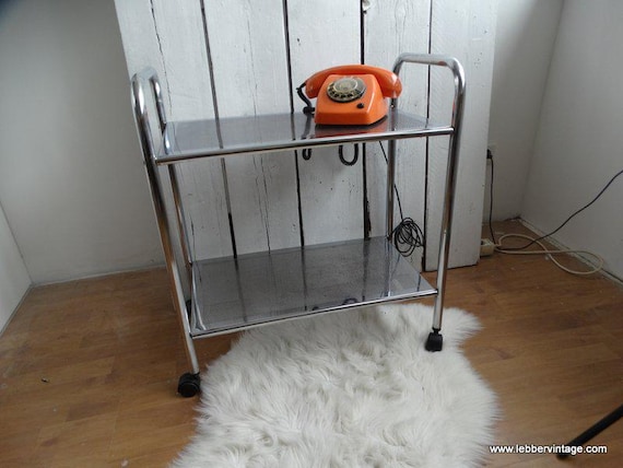 Lebber vintage® - Vintage perforated metal trolley, eighties!