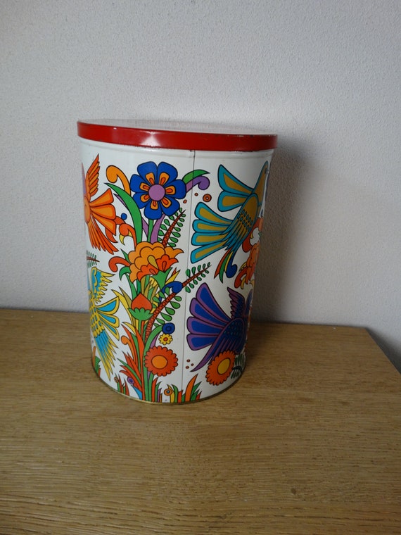 Lebber vintage® - XXL Acapulco stock tin, Acapulco tin. 70s. High 28 cm Ø 20 cm.