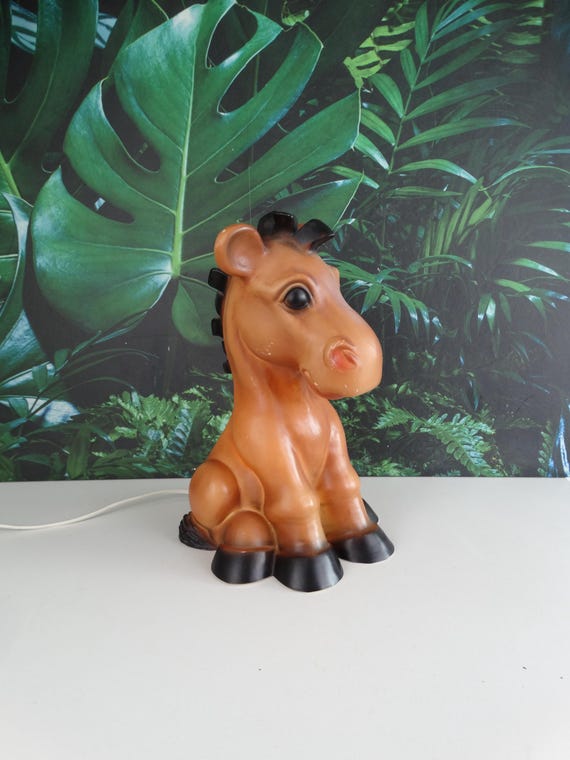 Lebber vintage® - Vintage Heico Germany horse night lamp, 1980s.