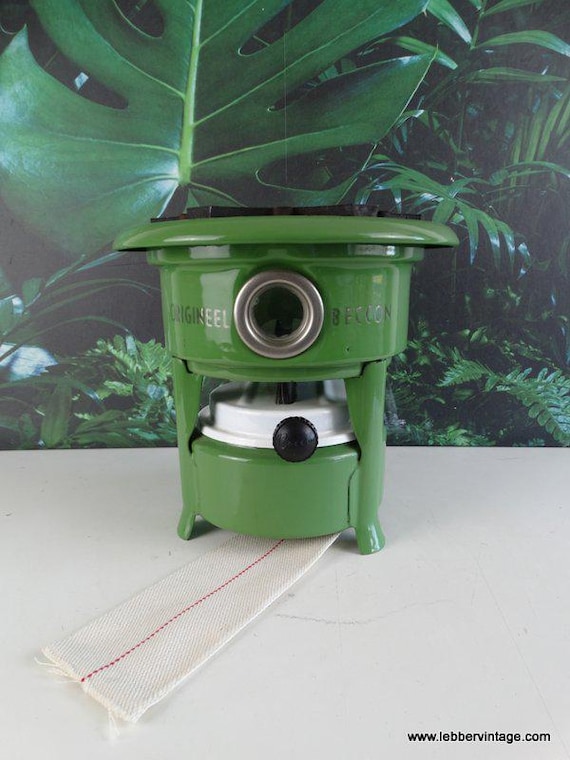 Lebber vintage® - Vintage Original Beccon petroleum stove 1 burner! Green.