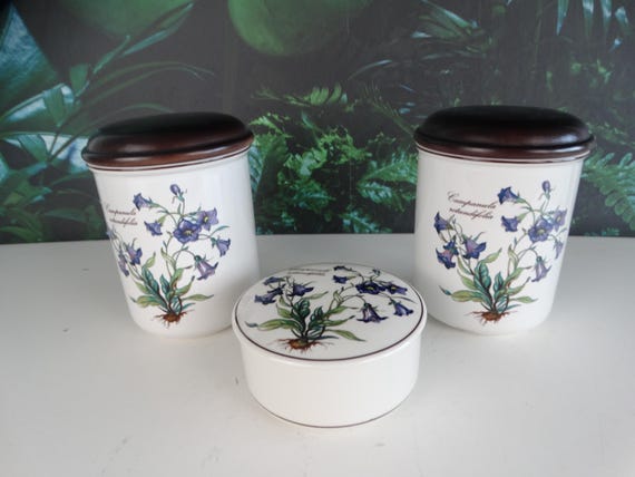 Lebber vintage® - Villeroy & boch Botanica stock canisters. Campanula rotundifolia