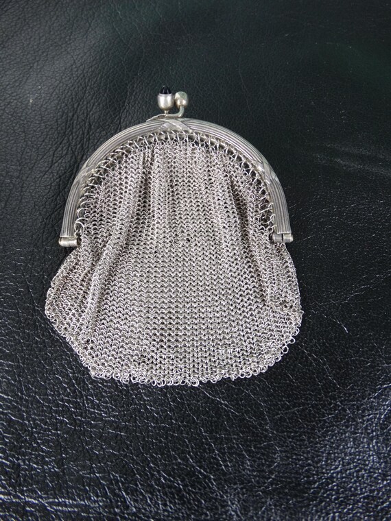 Lebber vintage® - Silver 800 wallet with ring, beautiful antique Victorian Chatelaine French decorative wallet 42 gr silver