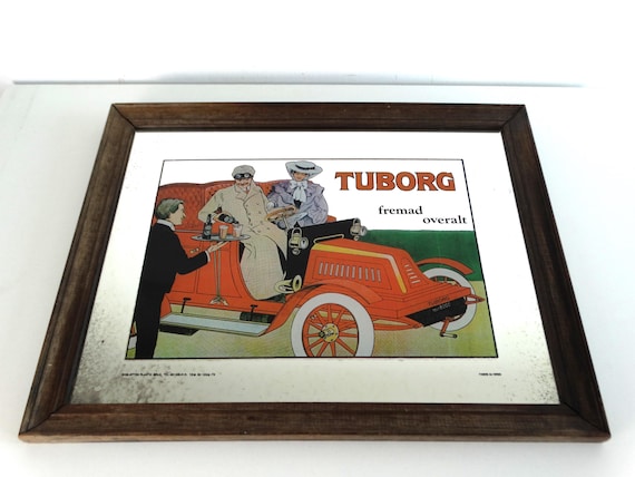 Lebber vintage® - Vintage Tuborg beer mirror, advertising mirror.