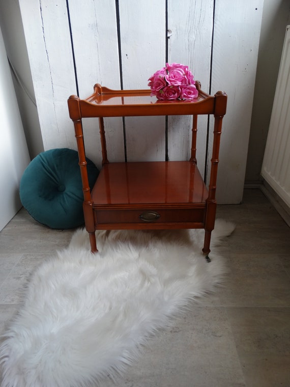 Lebber vintage® - Vintage side table with drawer, telephone table, book table, plant table