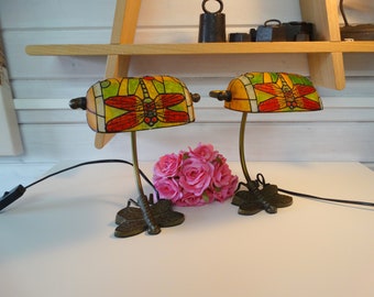 Lebber vintage® - Tiffany style - night lamp - desk lamp - table lamp - notary lamp