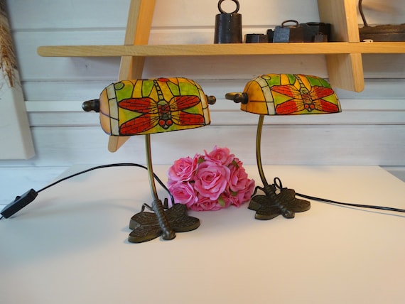 Lebber vintage® - Tiffany style - night lamp - desk lamp - table lamp - notary lamp