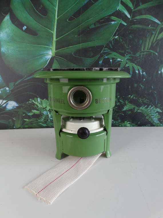 Lebber vintage® - Vintage Original Beccon petroleum stove 1 burner! Green.