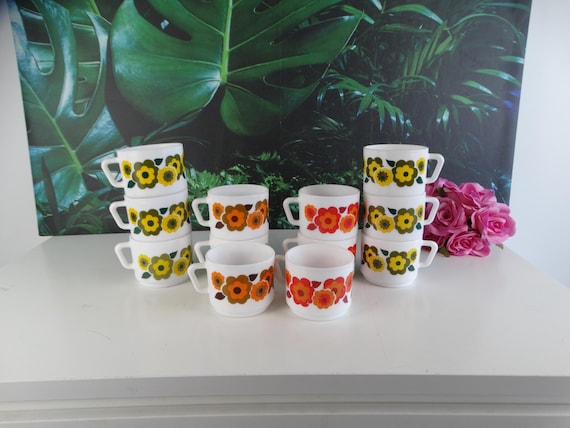 Lebber vintage® - Arcopal lotus cup, Ø 7.9 cm and high 6.5 cm!! Price per piece!