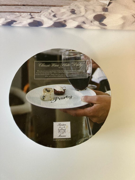 Lebber vintage® - Riviéra Maison classic wine plate "party"