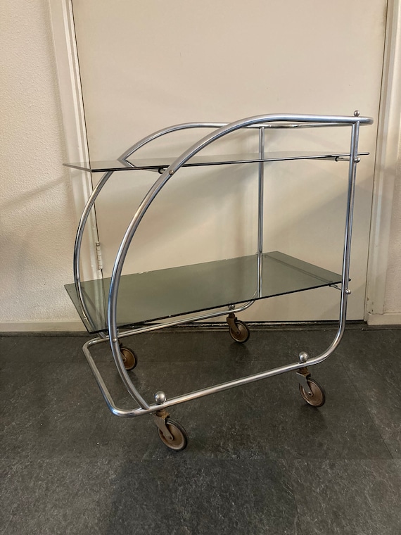 reflecteren fort Grap Lebber Vintage® Vintage Bar Cart Tea Cart Serving Cart - Etsy