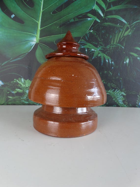 Lebber vintage® - vintage Ceramic Chimney rain cap 20 brown glazed
