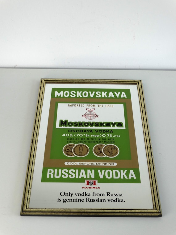 Lebber vintage® - Vintage Moskovskaya mirror, advertising mirror.