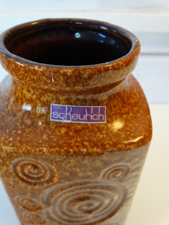 Lebber vintage® - Scheurich Ceramic Vase 282-20s - 70s - H. 21 cm - West German Pottery WGP Mid-Century Ceramic Vintage Retro