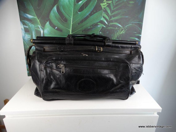 Lebber vintage® - Vintage real leather HENRY Docter bag. XXXL