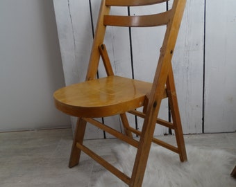 Lebber vintage® - Wooden folding chair from the 1970s.