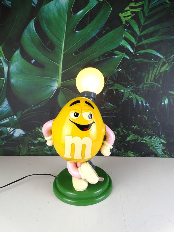 Lebber vintage® - M&M's Yellow night light - vintage kids lamp - collector 1999 lighting