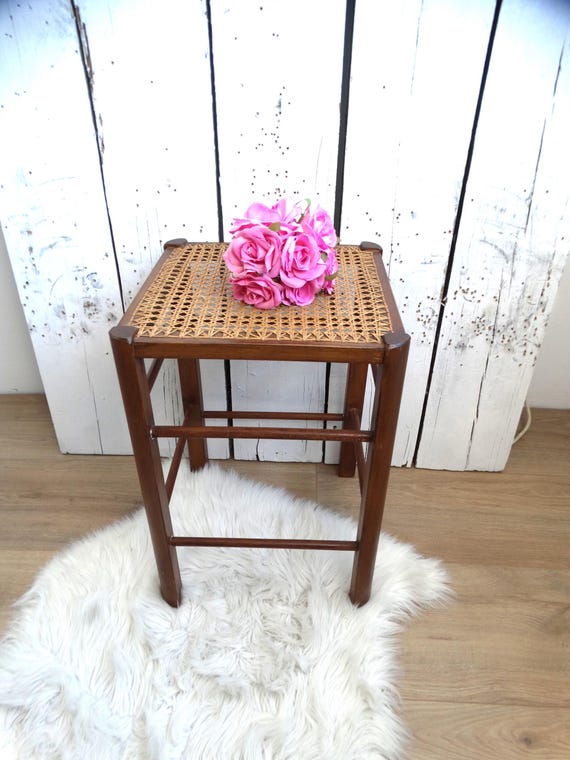 Lebber vintage® - Vintage webbing stool, webbing stool. BOHO style.