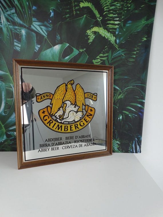 Lebber vintage® - Vintage Grimbergen Abbey beer mirror, advertising mirror.