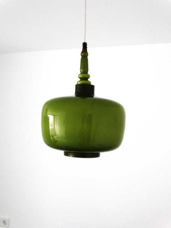 Lebber vintage® - Vintage green glass pendant lamp 1970s