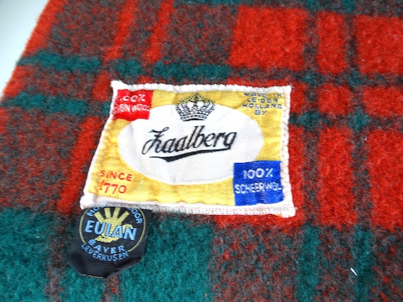 Lebber vintage® - Vintage wool Zaalberg blanket 100% pure virgin wool. 120 x 190 cm, Tartan style.