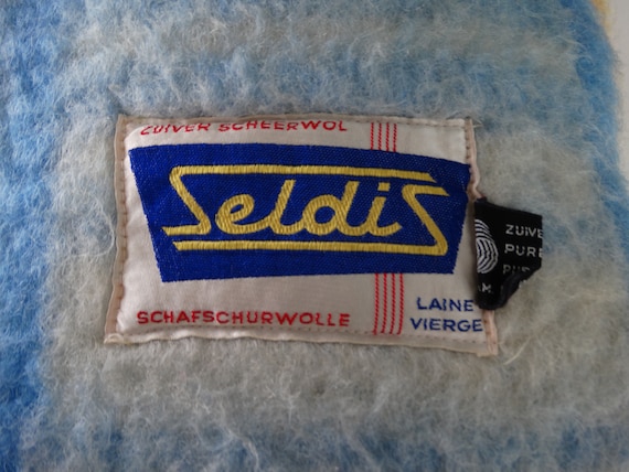 Lebber vintage® - Vintage wool Seldis blanket 100% pure new wool from Seldis. 140 x 210 cm