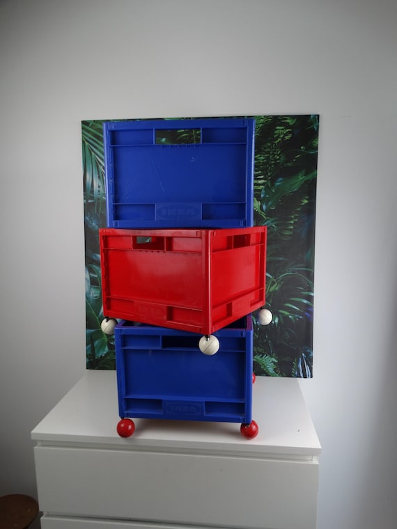 Lebber vintage® - rare vintage Ikea – Märd – Memphis Storage crate - 80s-90s / retro.