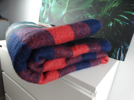 Lebber Vintage® - Vintage wool blanket made from 100% pure new wool. 160 x 210 cm
