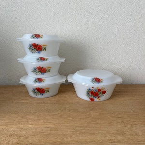 Arcopal Vintage bowls, field flowers, fleurs de Champêtre.