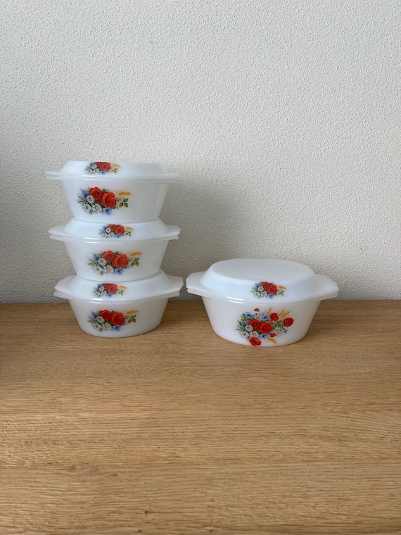 Arcopal Vintage bowls, field flowers, fleurs de Champêtre.