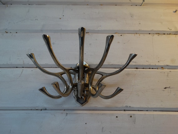 Lebber vintage® - Vintage coat rack with 5 arms. Nickel-plated.