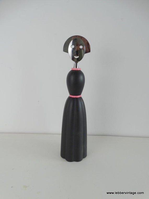 Lebber vintage® - Alessi Anna G pepper mill by Alessandro Mendini - Black - Postmodern design icon - Made in Italy - ca. 90s