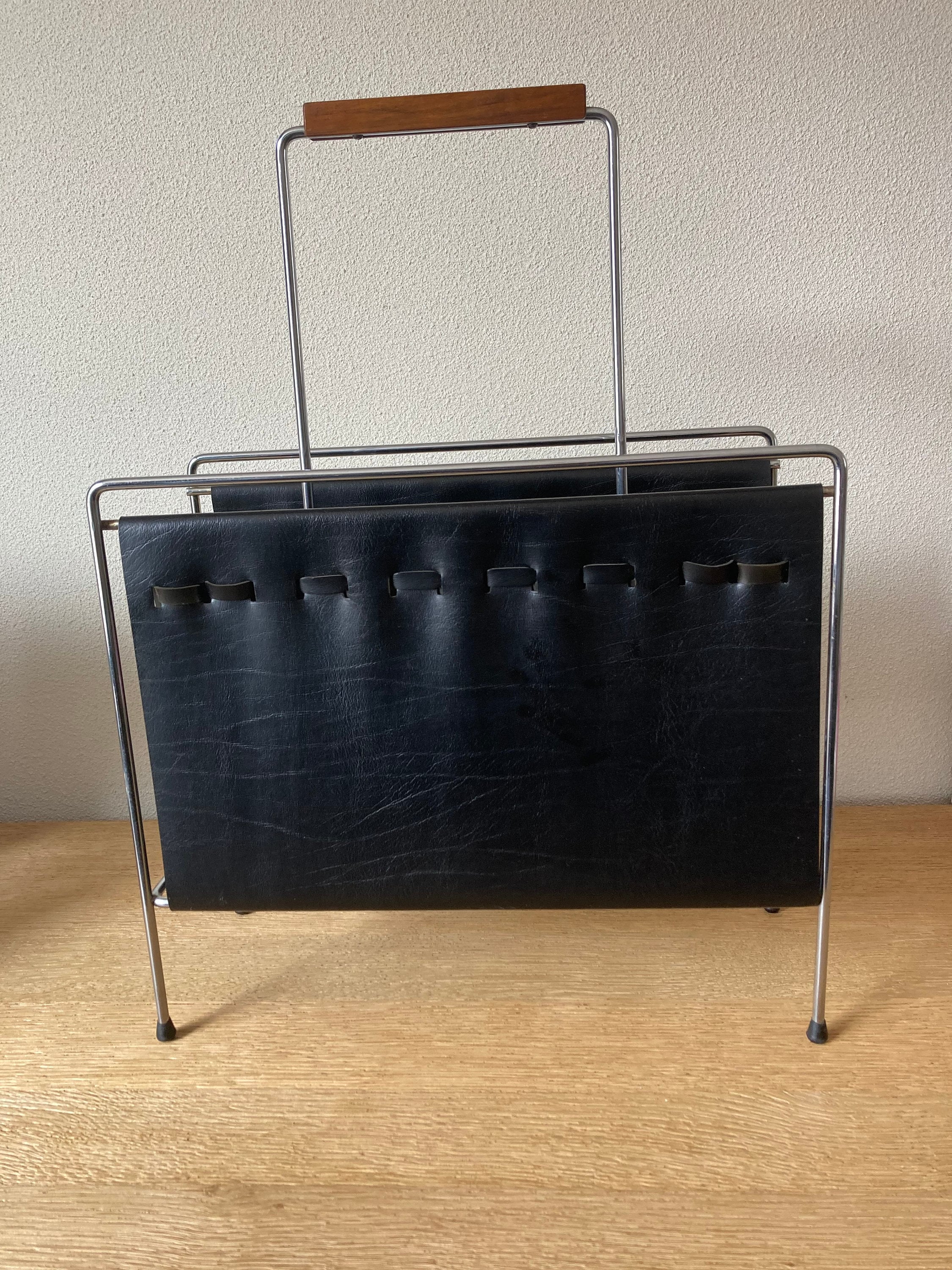 60-70年代 ドイツ製 ヴィンテージ マガジンラック ポストモダン バウハウス Vintage Bauhaus magazine rack - newspaper bin - magazine