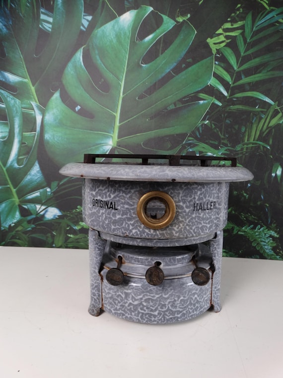 Lebber vintage® - Vintage Original Haller kerosene stove. 3 burners. Gray.