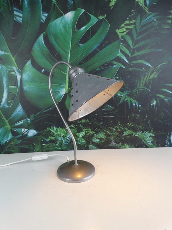 Lebber vintage® - Vintage industrial galvanized desk lamp from Ikea from the 1980s.