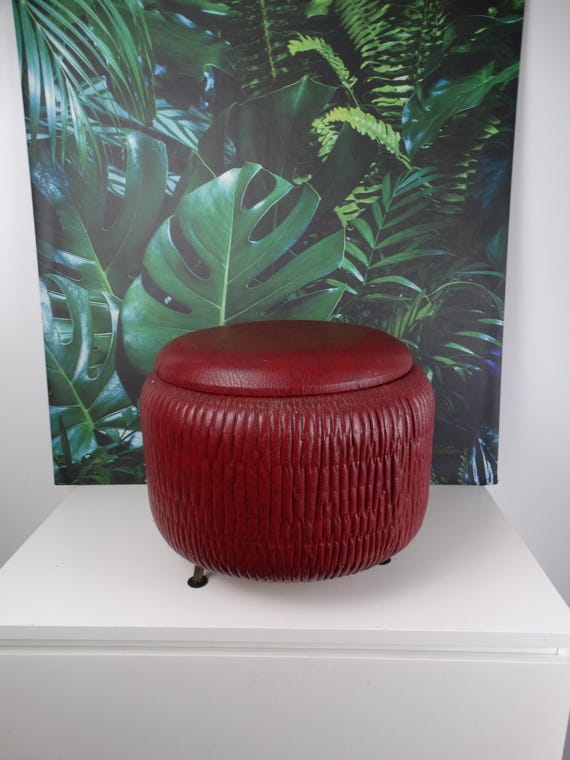 Lebber vintage® - Vintage storage stool, stool that fits stuff in. Seventies.