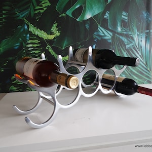 Lebber Vintage® - Designer wine rack for 9 bottles of wine! Aluminum wine rack!