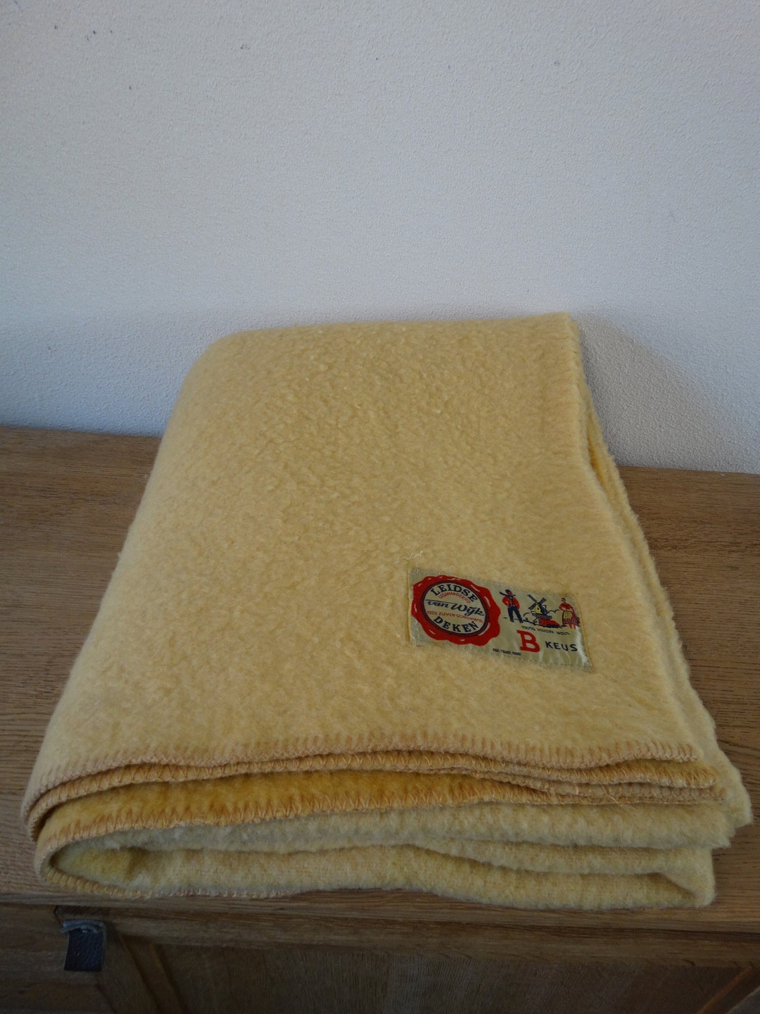 Lebber Vintage® Vintage Wool Blanket 100 Pure New Wool From Wijk