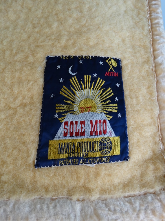 Lebber vintage® - Vintage wool blanket 100% pure virgin wool from Solemio wool blanket 160 x 220 cm.