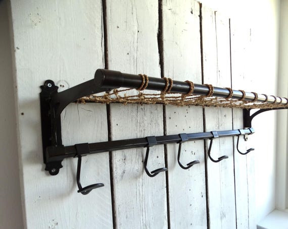 Lebber vintage® - Lebber vintage® - Beautiful chrome wagon coat rack, French train coat rack, practical art deco style coat rack, Dark Edition!
