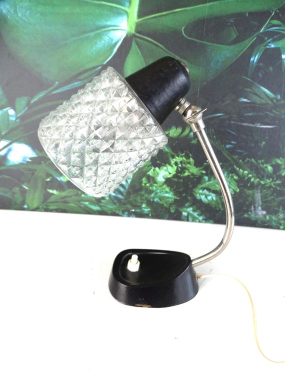 Lebber Vintage® - Mid-Century Bedside Lamp Black 1960s Bedside Lamp. Nightlight.