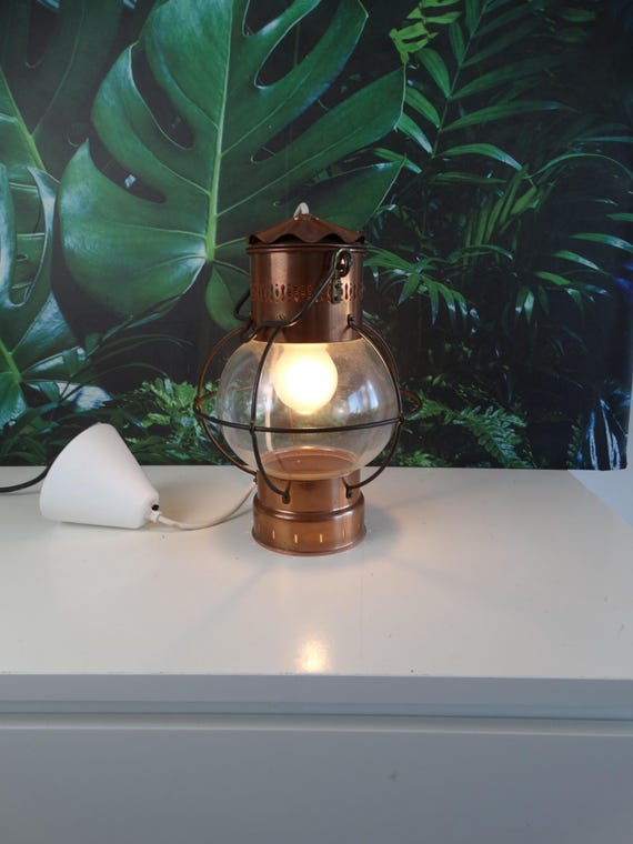 Lebber vintage® - Antique ship lamp, nautical lamp brass.