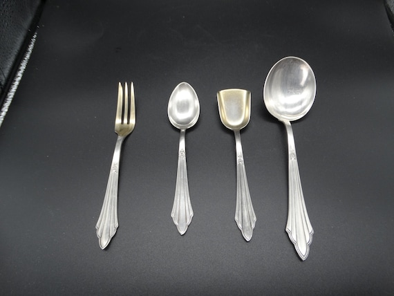 Lebber vintage® - Silver-plated cutlery WMF, model fan 900. Silver-plated 90. Cake fork, teaspoon