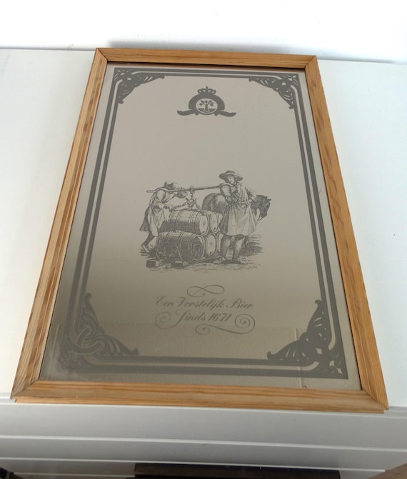 Lebber vintage® - Vintage Oranjeboom advertising mirror, beer mirror.